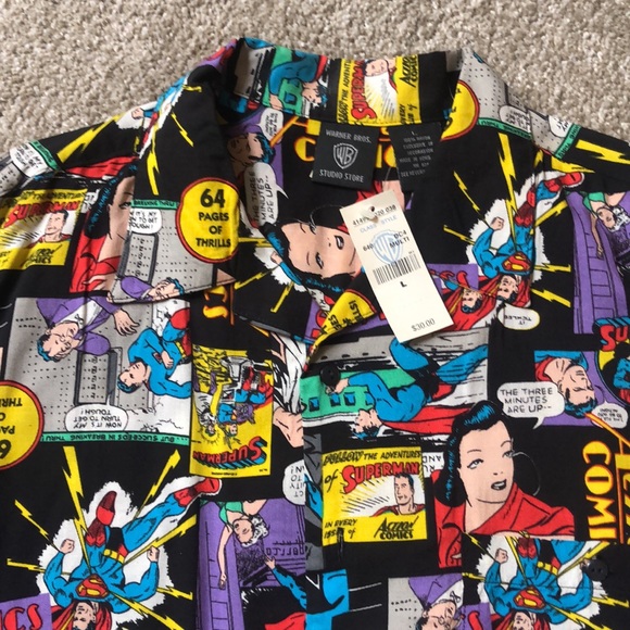 Men’s action comics Superman Hawaiian shirt - Picture 4 of 4
